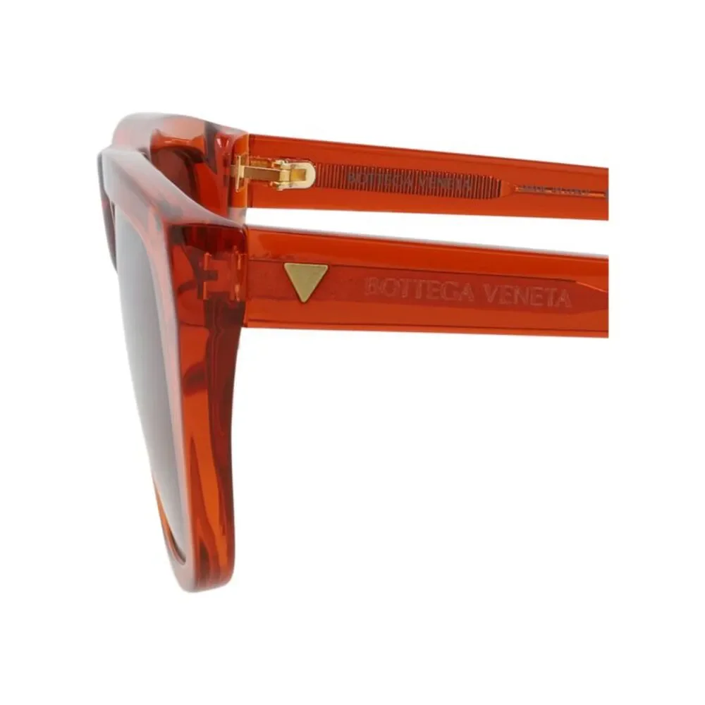 Bottega Veneta Square-Frame Recycled Acetate Sunglasses Orange Womens - Picture 4 of 6